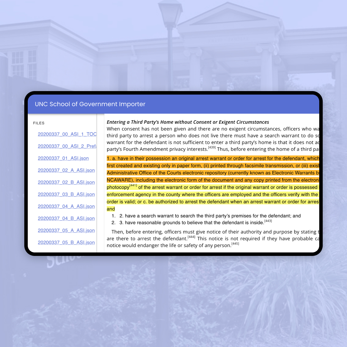 University of North Carolina School of Government